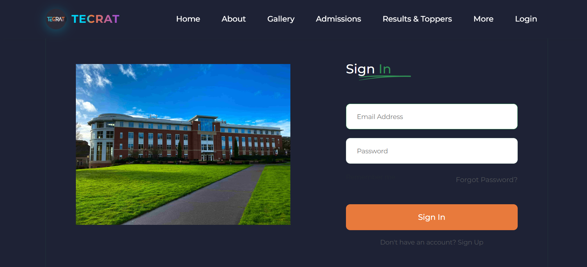 Login Page UI