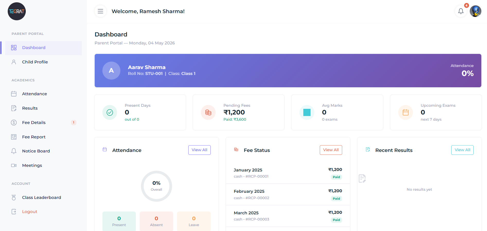 Parent Dashboard